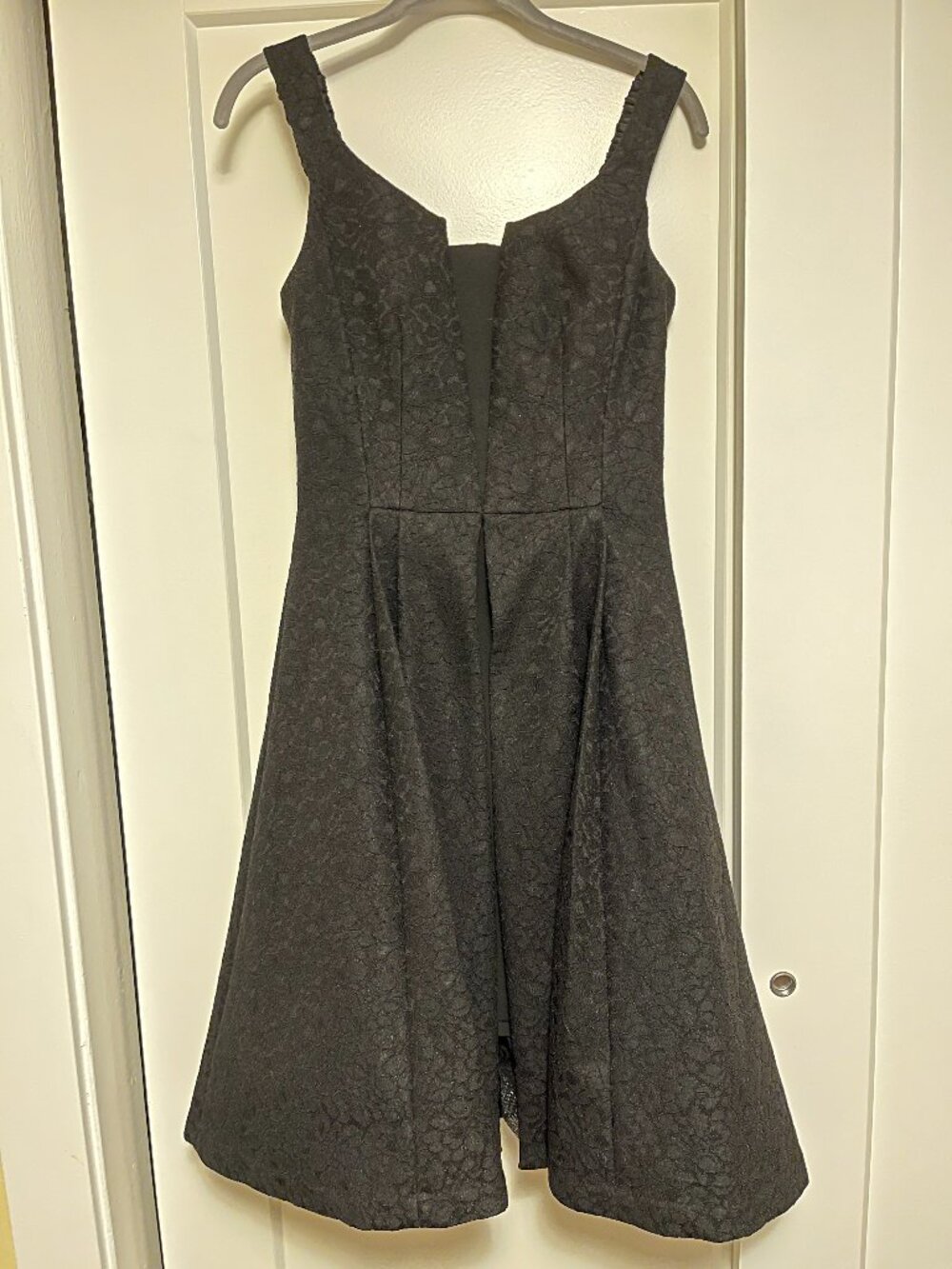 White House Black Market midi black dress, size 2